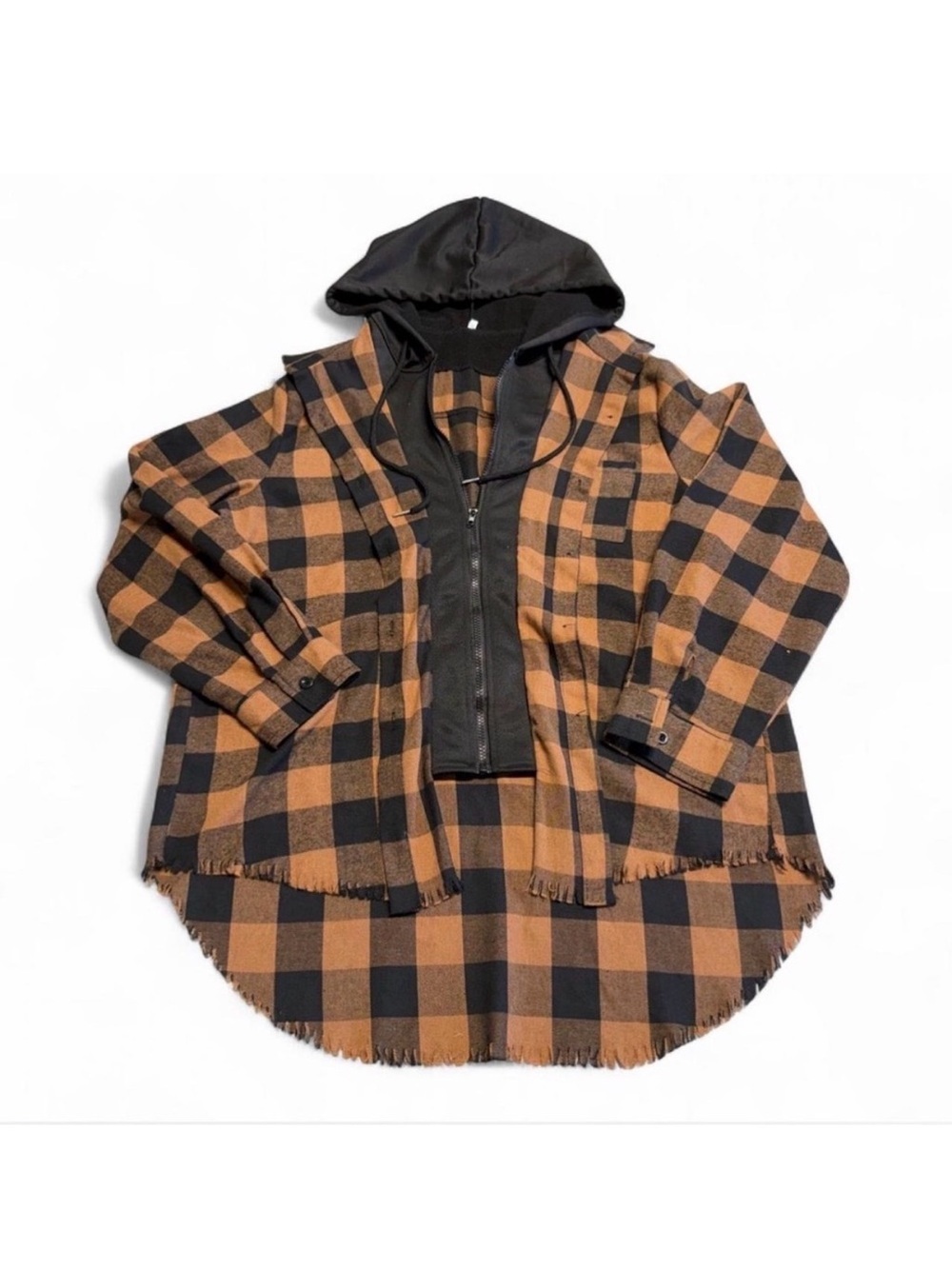 3/$20 Oversize Lightweight Plaid Checkered Shirt Jacket Shacket Women 2XL Grunge